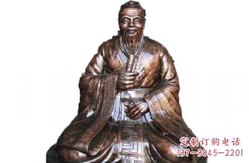 达州玻璃钢古代名人孔子雕像