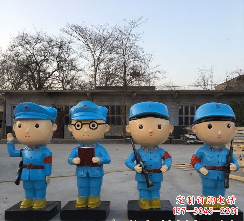 达州玻璃钢制作的红军雕塑传承精神