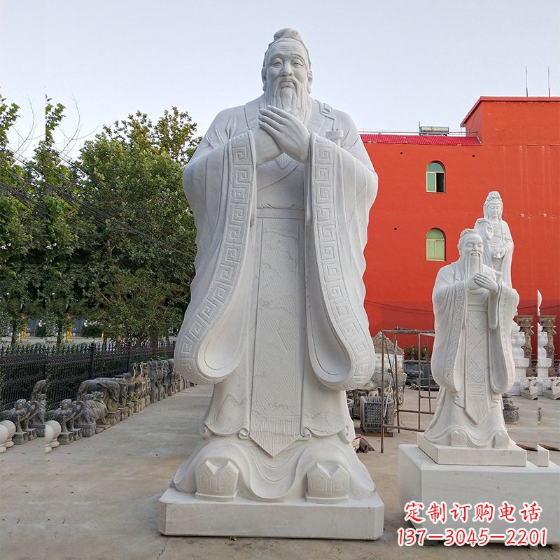 达州玻璃钢制作的孔子雕塑
