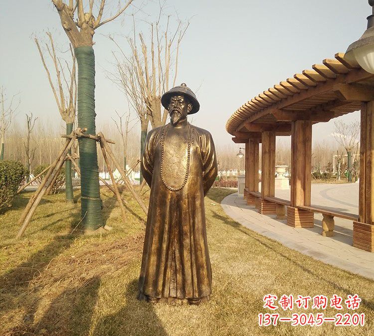 达州玻璃钢林则徐雕塑