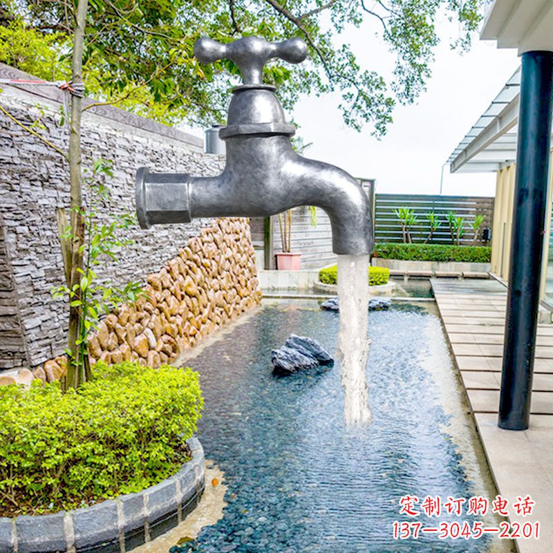 达州玻璃钢水龙头喷泉雕塑精美绝伦