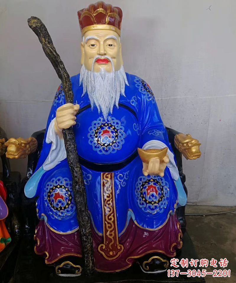 达州玻璃钢土地公土地婆神像