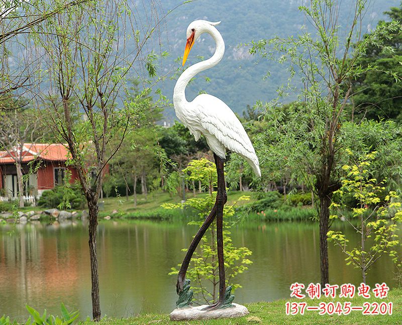 达州玻璃钢仙鹤雕塑价格