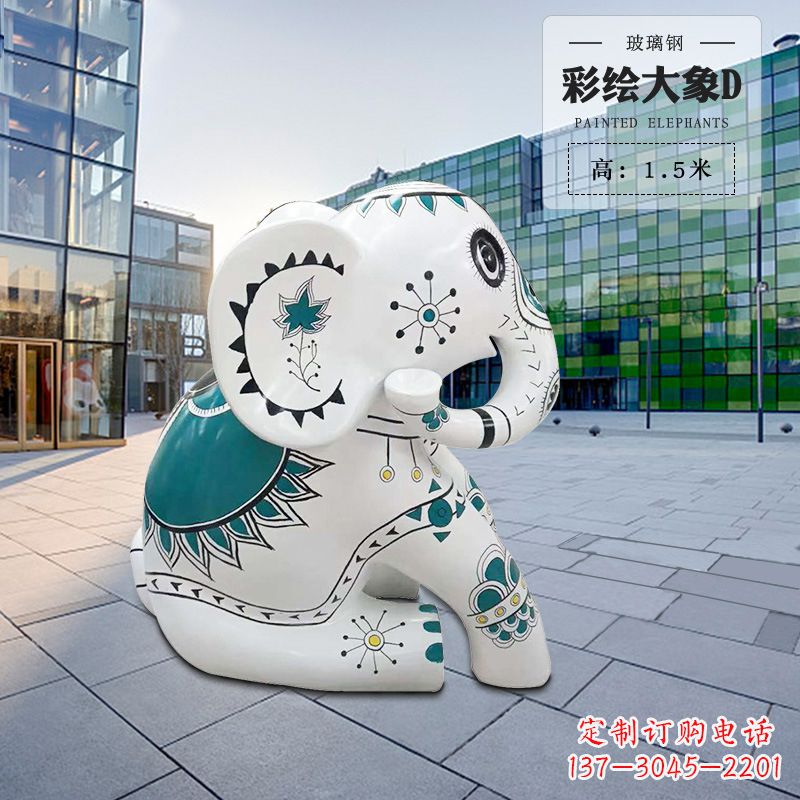 达州玻璃钢小象雕塑