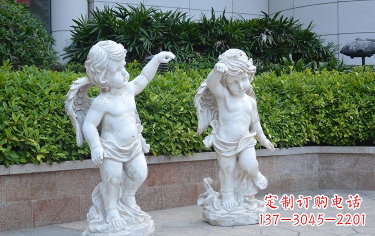 达州玻璃钢小天使雕塑 西方人物雕塑