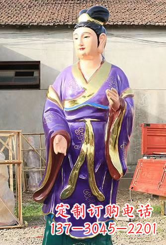 达州玻璃钢宗教庙宇彩绘八仙神像