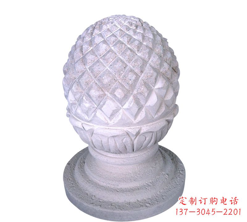 达州菠萝雕塑艺术性的挡车路障