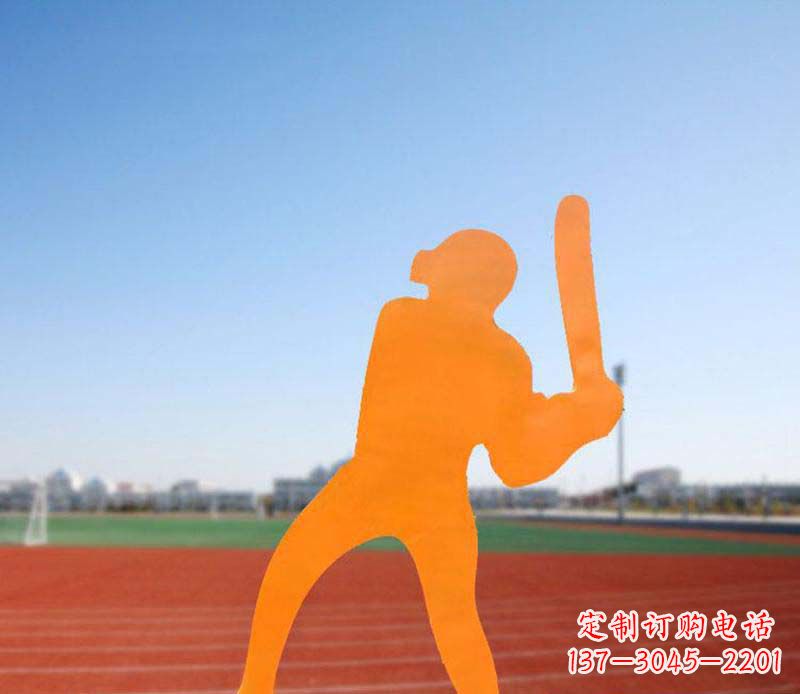达州不锈钢棒球雕塑精美的艺术品