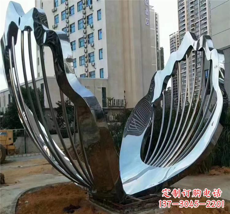 达州不锈钢贝壳景观雕塑