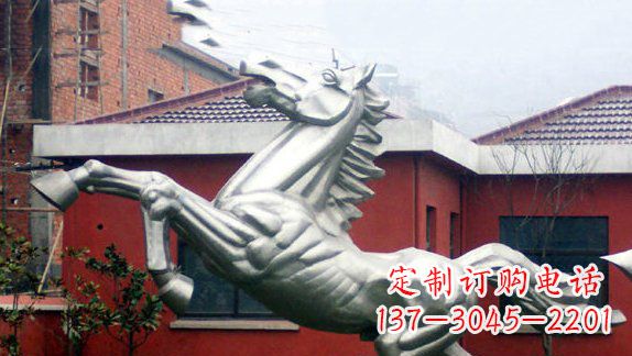 达州不锈钢奔马雕塑 (2)