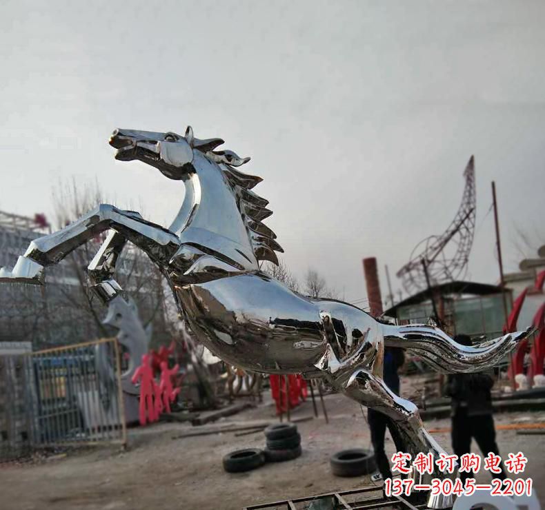 达州不锈钢奔跑马雕塑