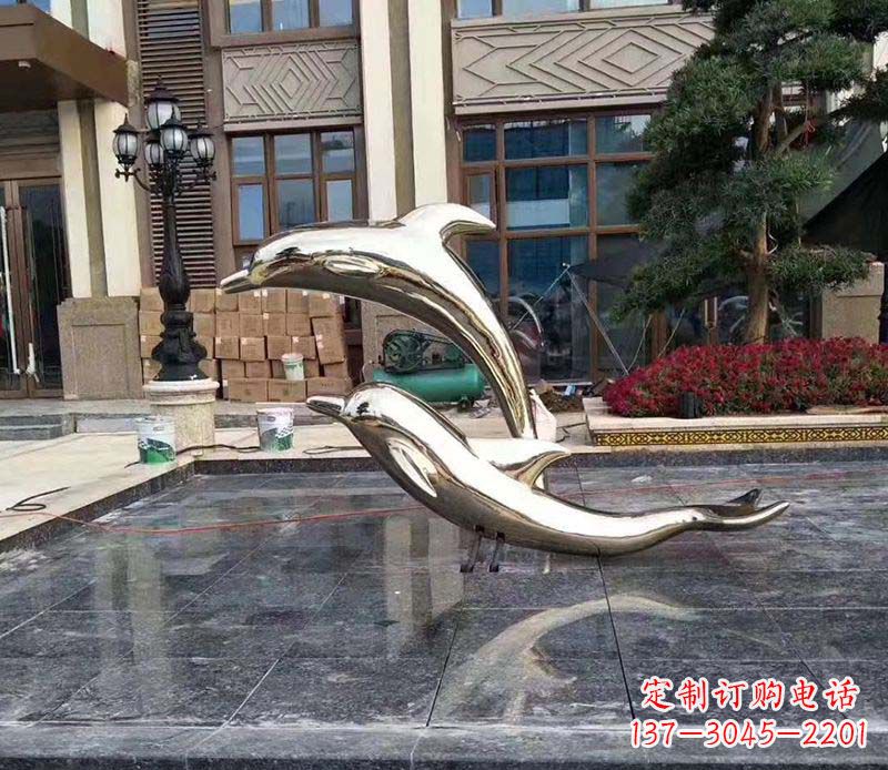 达州不锈钢海豚雕塑——美丽的艺术礼物