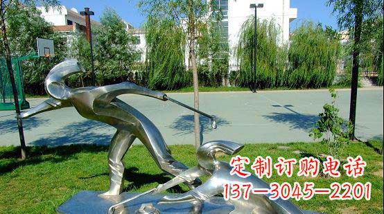达州不锈钢冰壶运动雕塑