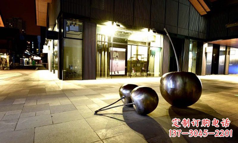 达州不锈钢樱桃雕塑