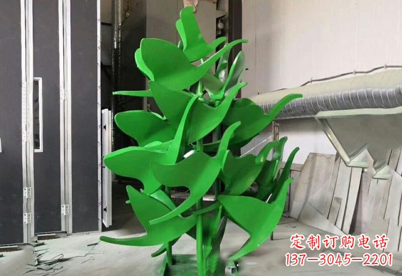 达州优雅美观的不锈钢彩色大雁雕塑