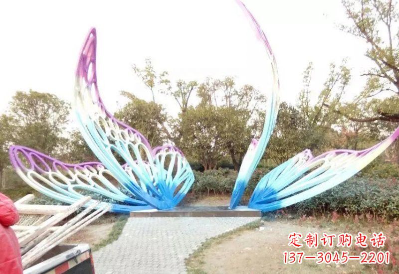 达州不锈钢彩色蝴蝶雕塑