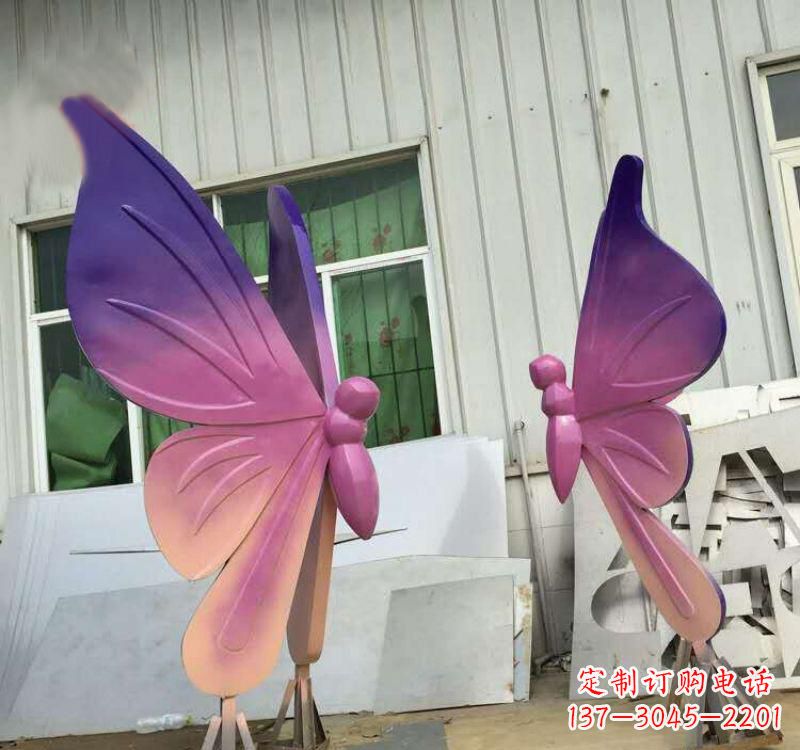 达州不锈钢彩色蝴蝶雕塑