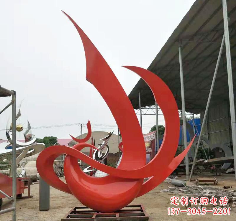 达州不锈钢彩色凤凰雕塑传承东方美学