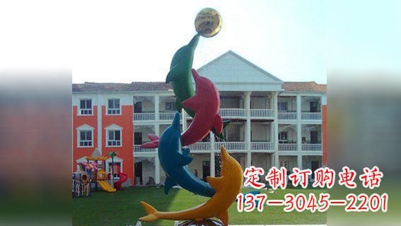 达州精美不锈钢海豚雕塑