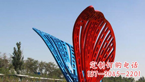达州不锈钢蝴蝶雕塑美丽的实物表达