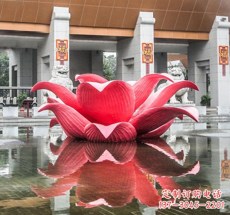 达州不锈钢彩色莲花雕塑——艺术之美
