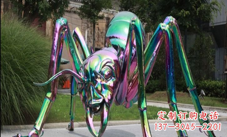 达州不锈钢彩色蚂蚁公园景观雕塑
