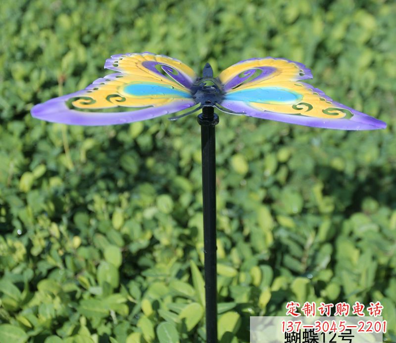 达州不锈钢彩色园林蝴蝶雕塑