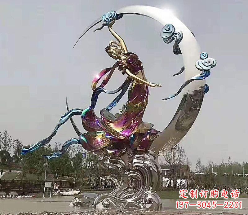 达州不锈钢嫦娥奔月雕塑