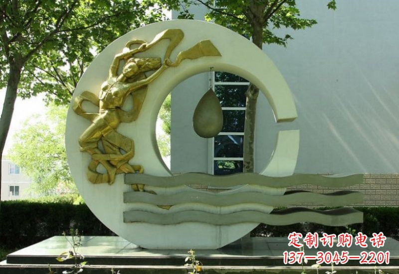 达州不锈钢嫦娥奔月雕塑——传承中华文化