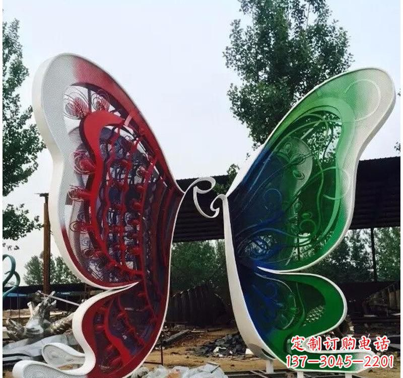达州不锈钢城市彩色蝴蝶雕塑