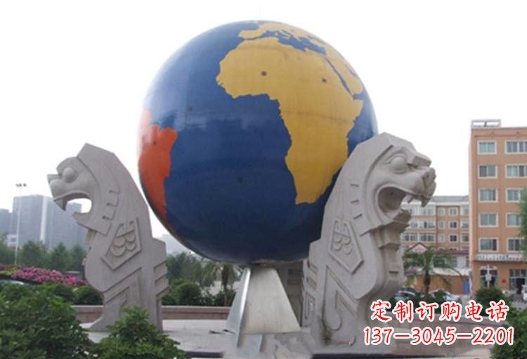 达州不锈钢城市彩色地球雕塑
