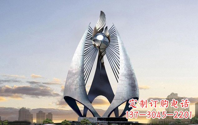 达州不锈钢城市船帆雕塑传承海洋文化