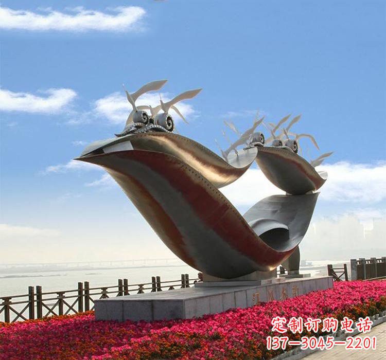 达州海鸥雕塑——点缀不锈钢城市