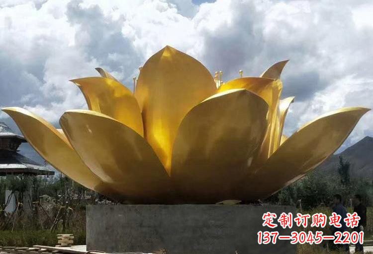 达州不锈钢莲花雕塑——精美绝伦