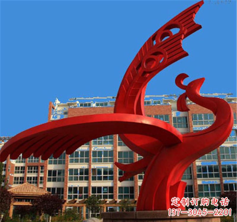 达州不锈钢凤凰雕塑——展示城市文化之美