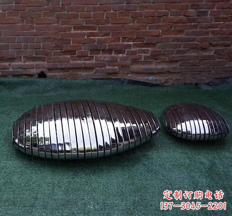达州不锈钢城市镜面鹅卵石雕塑