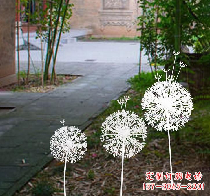 达州不锈钢城市镂空蒲公英雕塑