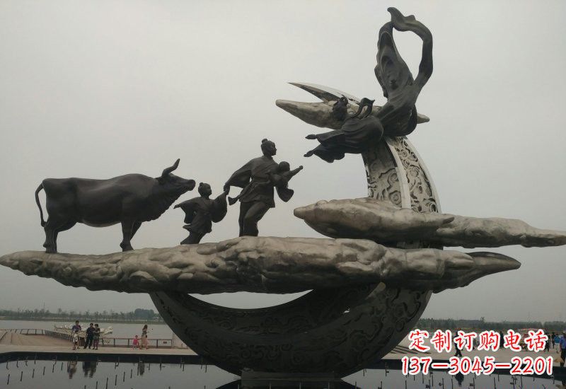 达州不锈钢城市牛郎织女雕塑