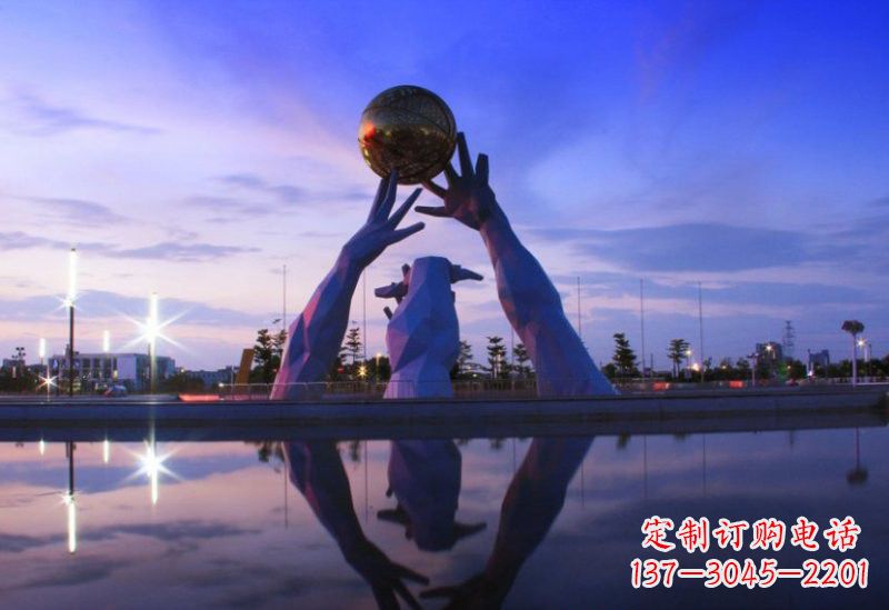 达州不锈钢城市手托地球雕塑