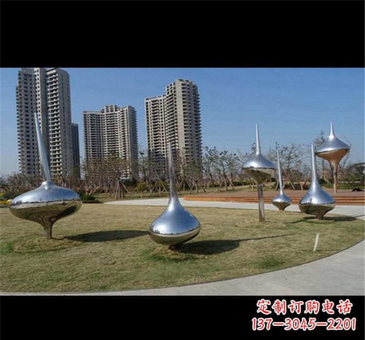 达州不锈钢城市水滴雕塑唤醒城市的灵魂