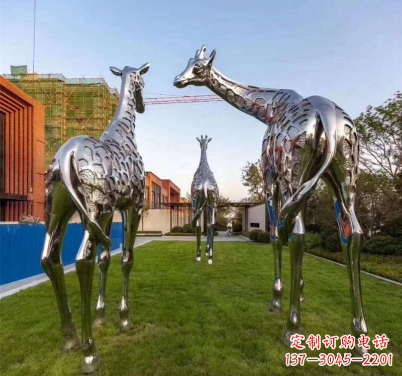 达州不锈钢城市园林动物雕塑展示大自然的美丽
