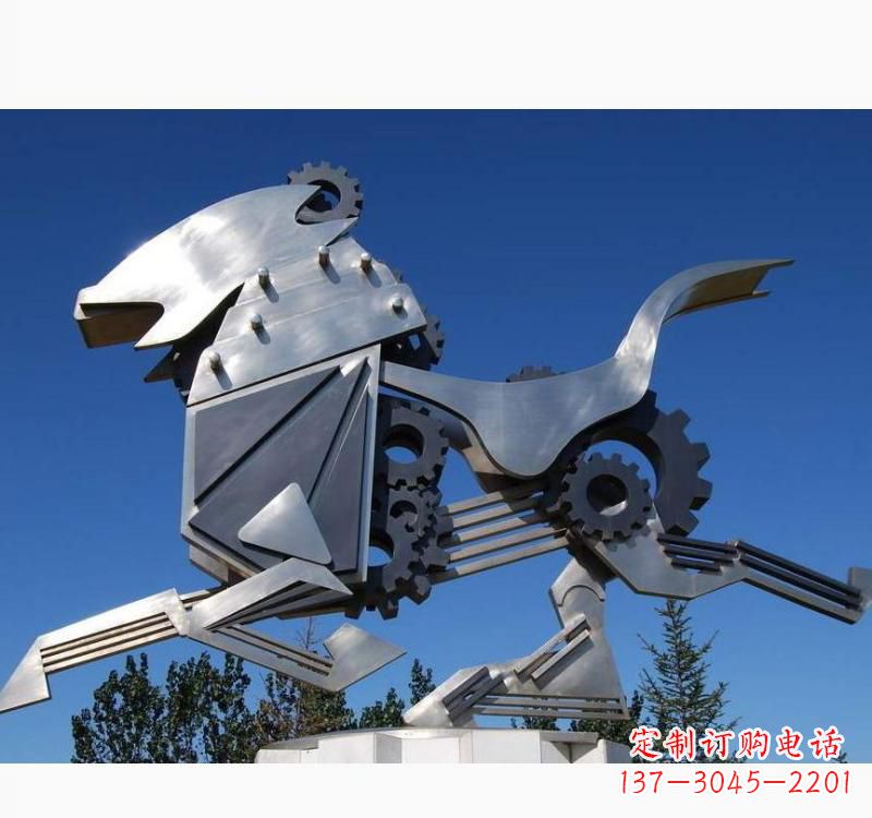 达州不锈钢齿轮飞马雕塑精致细腻的艺术品