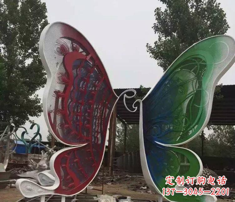 达州不锈钢蝴蝶公园动物雕塑