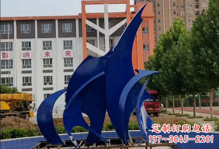 达州不锈钢船帆雕塑象征着自由和希望