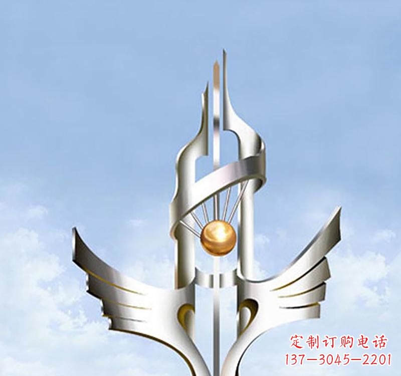 达州以不锈钢为材料的翅膀雕塑