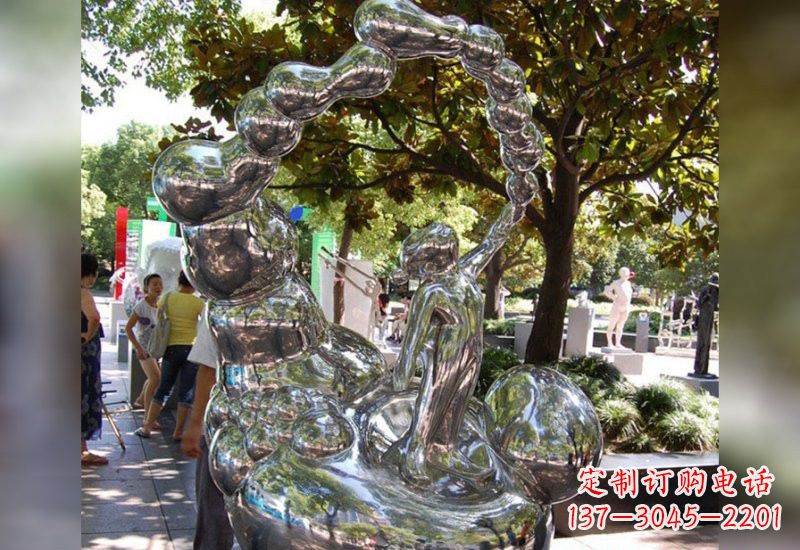 达州精美不锈钢儿童雕塑