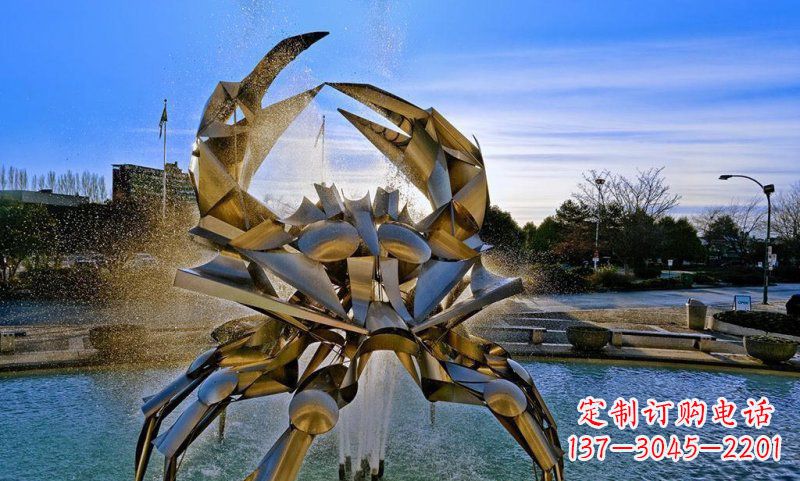 达州精美不锈钢螃蟹雕塑