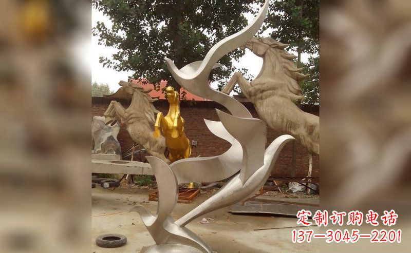 达州不锈钢大雁雕塑