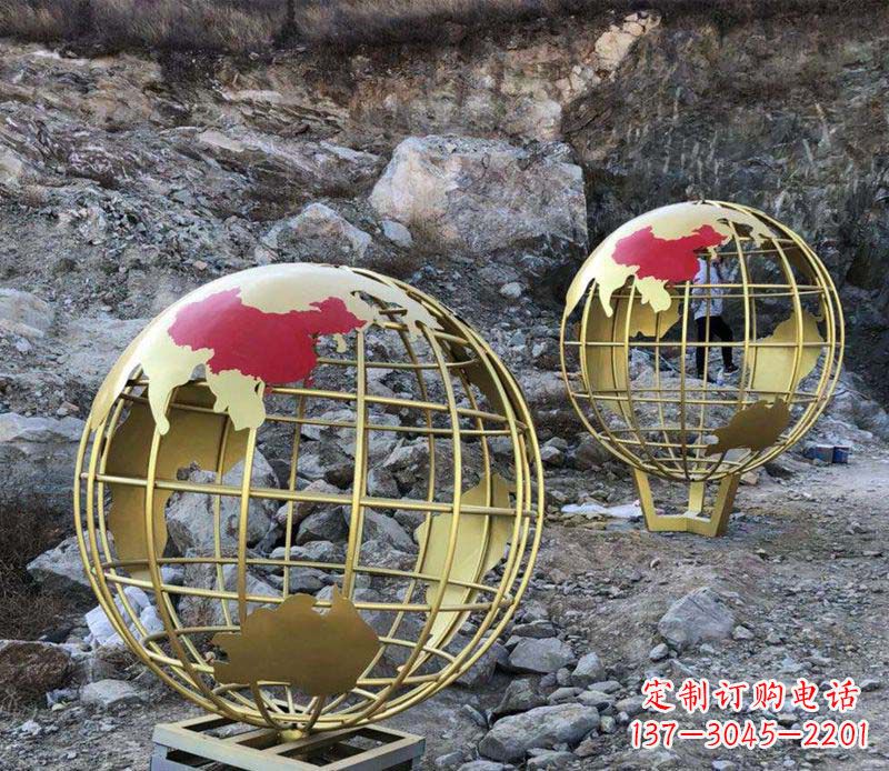达州不锈钢抽象地球雕塑