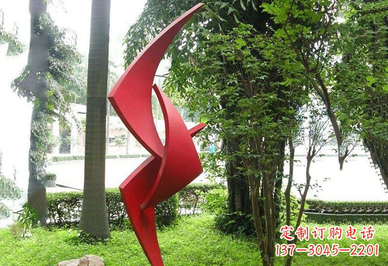达州不锈钢抽象的风车雕塑